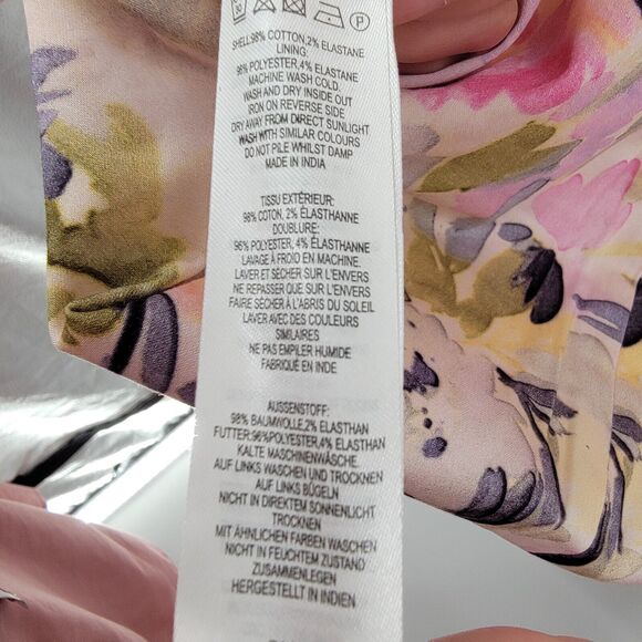 NWT French Connection Women's 10 Catlett Fitted Dress Floral Print Short Sleeve - Picture 9 of 11